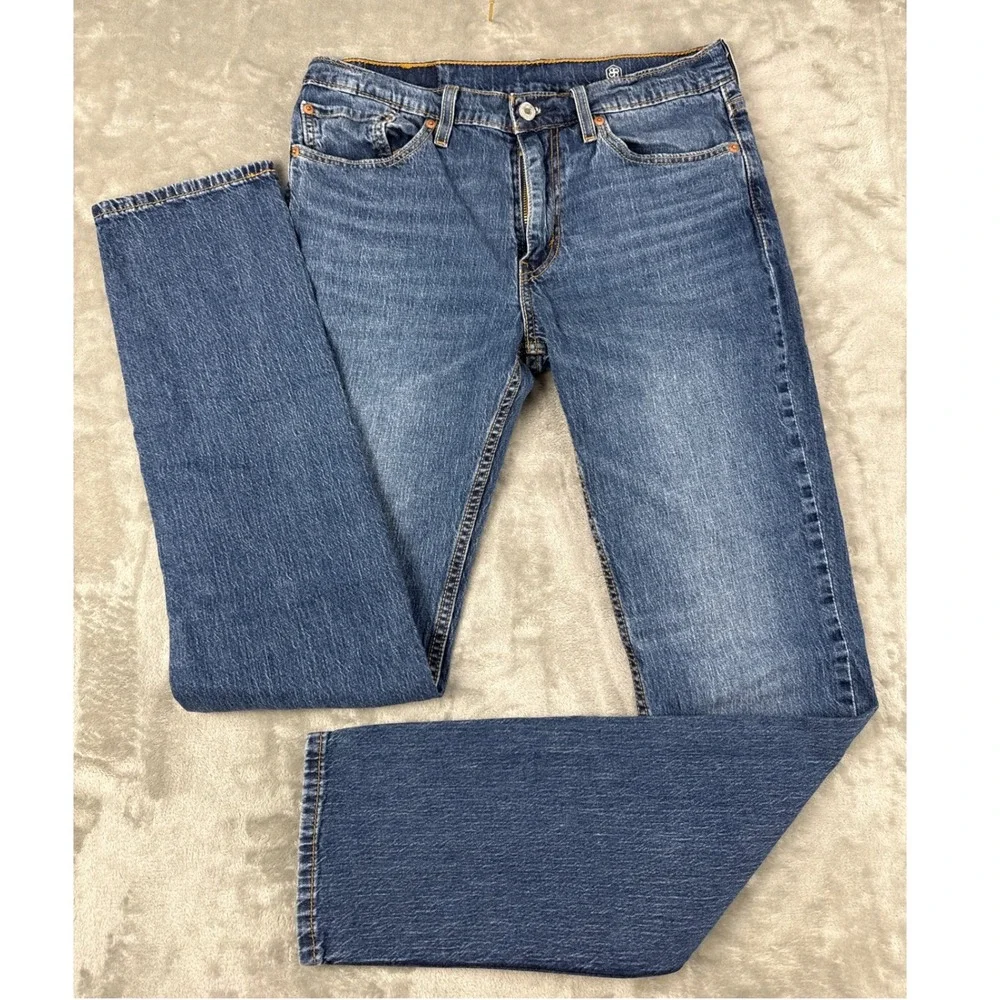 Levis 511 Slim Fit Jeans Mens 31x34 Medium Wash Blue Denim Zip Fly Classic